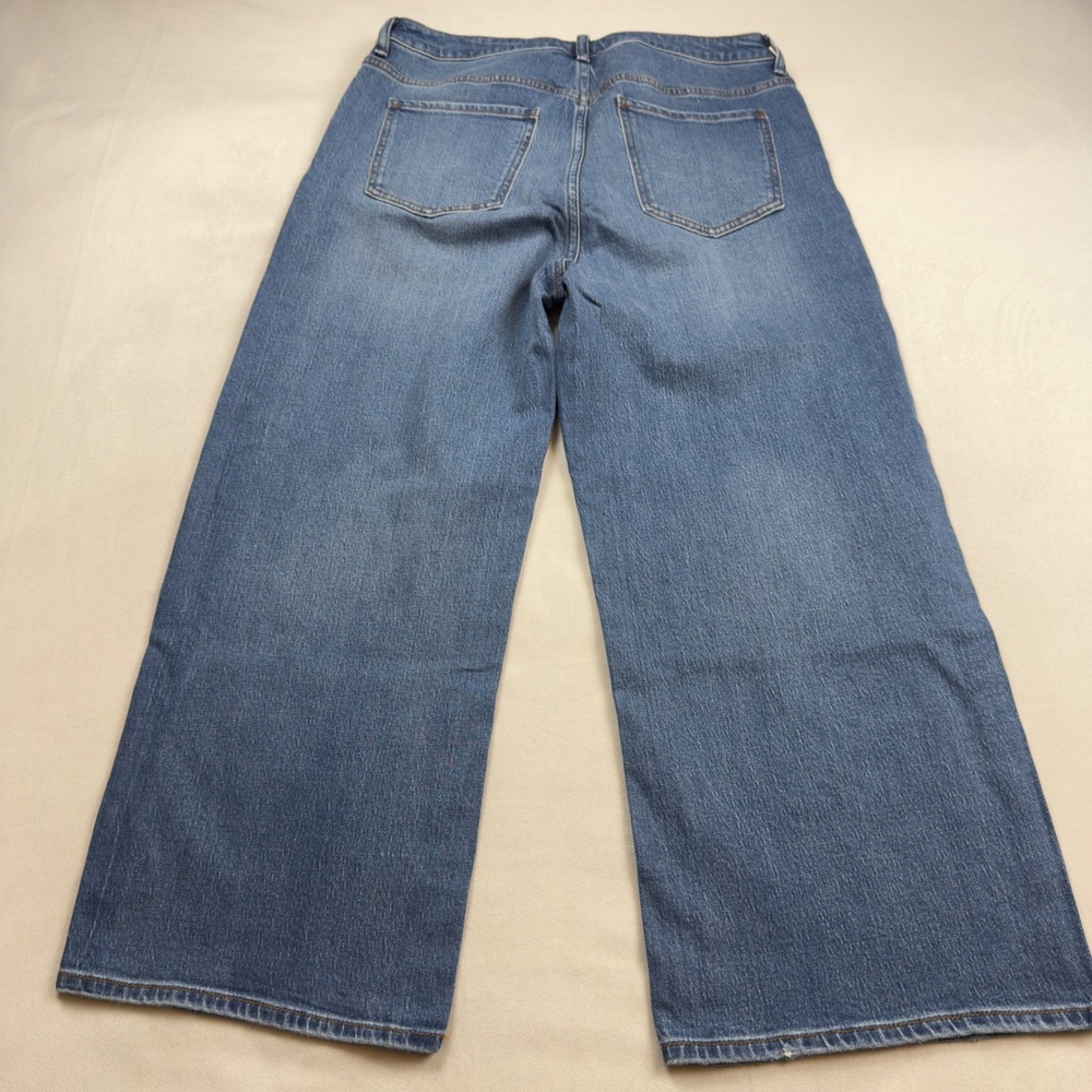 Quince Bella Stretch Relaxed Straight Jeans Atlantic Blue 33 CRGCLC006 NWT - Picture 10 of 11